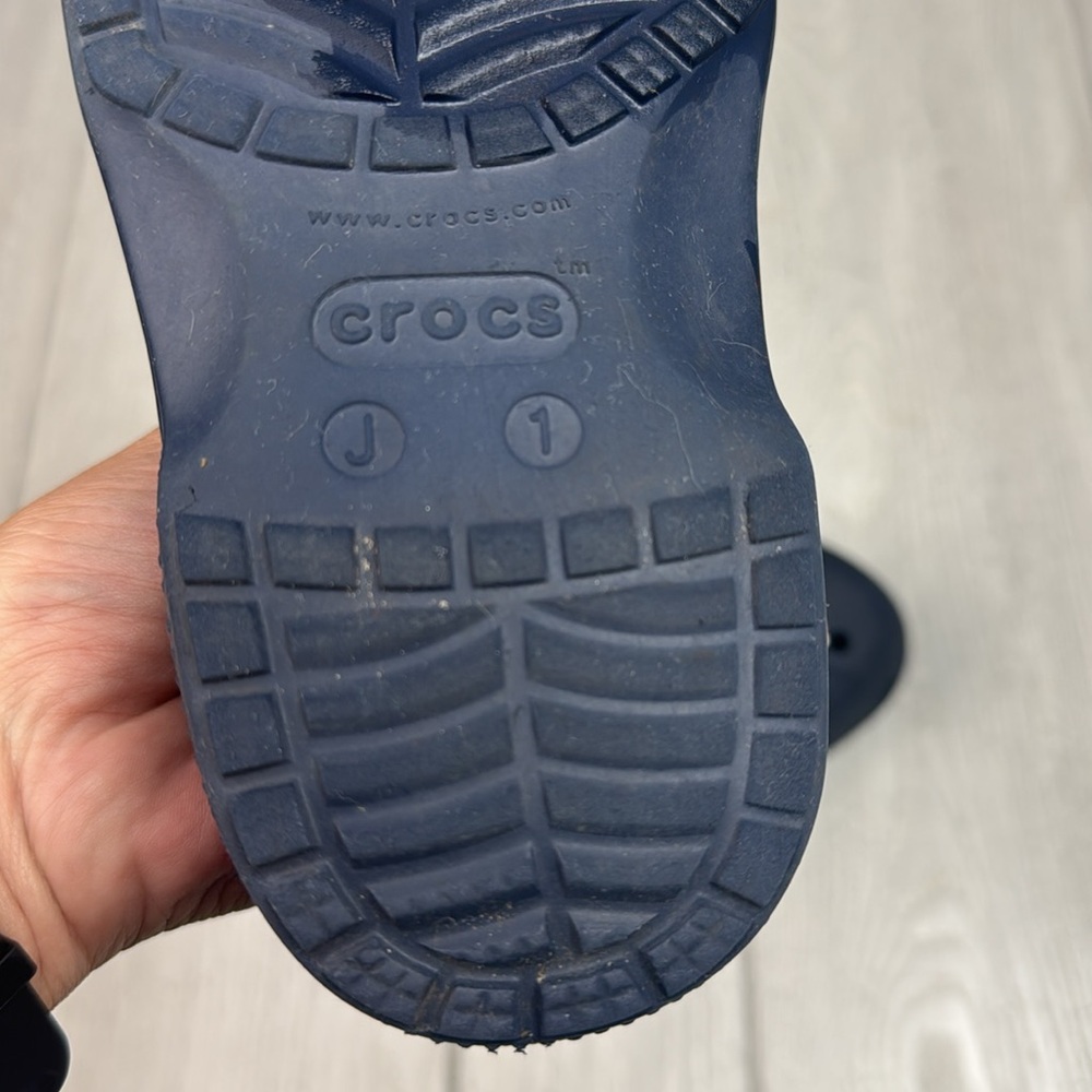Crocs Baya Clog, Navy blue, kids size J 1 - Picture 4 of 5